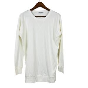 Levaca Long Sleeve Pullover Top Henley - M